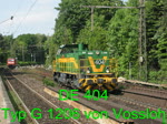 Der regelmig verkehrende Stahlzug aus Wickede mit der DE 404 (Typ G 1206 von Vossloh) bei seinen Fahrten durch Bochum.