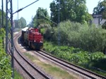 Zwei mal MaK G 1206 mit Kreidewagen in Lankcken am 11.06.2013