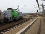 298 310-4 DB Schenker  mit Düngerzug von Rostock-Bramow nach Poppendorf bei der Durchfahrt im Rostocker Hbf.05.02.2016
