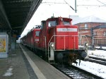 BR362 900-3 mit RE33111 von Rostock Hbf.nach Lutherstadt Wittenberg beim Rangieren im Rostocker Hbf.(15.02.09)