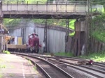 VEB V60 1140 (ex DB 365 140) mit einem Gottwald Gleisbaukran in Saarbrücken-Jägersfreude den 06.05.2015