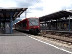 Diese Br.650 fuhr am 30.Mai.07 von Ulm Hbf nach Ellwangen, hier bei der Ausfahrt des Bahnhofs Aalen.