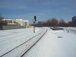 17.2.2010 13:03 DB AG 612 991 als IRE (Franken-Sachsen-Express) nach Nrnberg Hbf bei der Einfahrt in Plauen (Vogtland) Oberer Bahnhof auf Gleis 4.