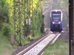 Vlexx 622 909 mit Makrofon Gruß (Alstom Coradia LINT 54) in Saarbrücken-Dudweiler