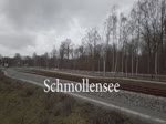 UBB Triebwagen der BR 646 fährt in Schmollensee an den Bahnsteig des Kreuzungsbahnhofs, der 2018 vom Haltepunkt zum Bahnhof umgebaut wurde.
