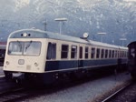 628 023 bei der Ausfahrt in Garmisch-Partenkirchen (um 1977).