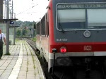 Ausfahrt BR 628/928 650 -DB AG- als RE 5308 aus dem Bahnhof Blankenberg 08.08.2009