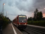 628 703 als RB nach Aulendorf ende Juli im Bahnhof von Mochenwangen