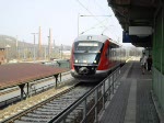 642 540 als S3 nach Tharandt bei der Abfahrt vom Bahnhof Freital-Hainsberg gefilmt am 08.04.2009