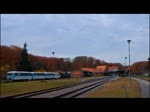 Herbstliche Fahrt mit der UBB vom Bahnhof Seebad Heringsdorf zum Bahnhof Seebad Ahlbeck und weiter zum Bahnhof Swinemnde Zentrum.