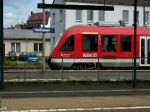 Ein VT 648 verlsst als RB nach Gttingen den Bahnhof Nordhausen auf Gleis 5.