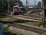 Triebzug 650 314 bei der Fahrt von Radolzell nach Friedrichshafen Hafen, aufgenommen nahe Radolfzell am 17.09.2012.
