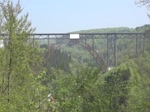 AKE Schienenbus auf der Müngstener Brücke, am 21.04.2018.
