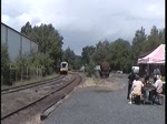 Triebwagen Ankunft in Kalenborn/Westerwald.Hier verkehren Steilsteckentriebwagen (Uerdinger) auf der Kasbachtalbahn von Linz am Rhein nach Kalenborn.