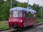 DR-Baureihe VT 2.09 die sogenannte „Ferkeltaxi“ 772 141 auf Gleis 2 in Sassnitz.
