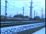 Ein Intercity durchfuhr am 21.12 die Sderelbbrcken im tiefsten Winter.