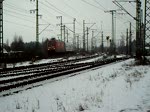 Durchfahrt IC-Zug mit BR 101 am 24.12.2009.