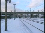 Ausfahrt eines Intercity von Binz kommend nach Frankfurt/Main aus dem bahnhof Hamburg-Harburg am 30.1.
