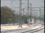Einfahrt eines Intercity mit doppelter 101er in den Bahnhof Hamburg-harburg am 30.1.