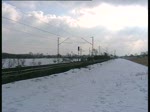 Eine 101 zog einen kurzen IC durhc ein kleiens rtchen bei Lneburg am 20.2.
