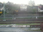 Ein InterCity von Berlin nach Mnchen am 21. April 2010 kurz nach der Durchfahrt durch den Kronacher Bahnhof.