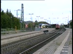 Ausfahrt eines Intercity aus dem Bahnhof Lneburg. Gezogen wurde der Zug von einer 101. Dies geschah am 29.5.