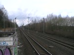 eine unbekannte 101 zieht am 05.03.2009 einen EC nach Chur an der Haltestelle Bayerwerk vorbei Richtung Kln