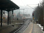 Vermutlich ist dies der IC 79680, der hier am 22.02.2009 den Bahnhof Bad Ksen durchfhrt.