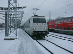 101 034-7+120 127-6(hinten)verlassen mit IC2213 von Ostseebad Binz Richtung Stuttgart Hbf.den  Rostocker Hbf.Freitag und Sonntag fhrt der Zug immer mit 2 Lok´s.