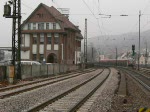 Einfahrt des IC 2297 am 19.2.07 in Weinheim. An diesem Zug hing die neue Werbelok 101 133. Der Zug bestand aus Ersatzwagen, ziemlich viele Bimz sind eingereiht, die eigentliche Garnitur muss wohl defekt gewesen sein.