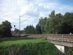 101 075 mit dem Ersatzzug IC 2803 nach Mnchen am 22.8.10 in Halach(b.