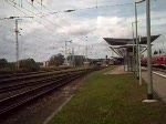 IC2239 von Warnemnde nach Leipzig Hbf.bei der Ausfahrt im Rostocker Hbf.(07.09.09)