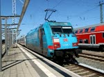 101 016-4 mit IC2213 Binz-Stuttgart bei der Ausfahrt im Rostocker Hbf (08.05.2011)