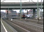 120 130-7 zog einen Intercity aus dem Bahnhof Hamburg-Harburg am 27.3.