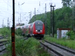 Einfahrt des RE 33015 aus Hamburg in den Bahnhof Bad Kleinen, 17.05.2008