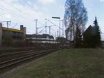 Gterzugfahrt mit einer privaten 145 in Mrz 2010 in Lehrte.