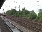 Eine BR 145 der NOB mit Werbung fr die HSH Nordbank durchfhrt mit einem Tankerzug Hamm in Westfalen.