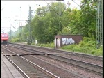 Eine 152 fuhr mit einem Containerzug durch den Bahnhof Hamburg-Harburg am 22.5.