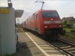 Die 152 029-5 zog am 25.6.10 die 189 064-9 und 151 050-2 sowie den Hangartner KLV-Zug in Richtung Gemnden.