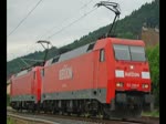 152 099-8 mit einer 189 auf Fahrt in Richtung Bebra. Aufgenommen am 23.07.2010 in Ludwigsau-Friedlos.