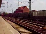 BR 152 bei der Durchfahrt des Bahnhofes Hannover/Linden am 07.04.2009