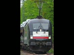 ES 64 U2-029 musste am 13.05.2010 mit ihrem VW-Zug in Cornberg einen kurzen Halt einlegen.