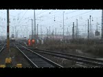 Einfahrt des RE mit 182 004-2 aus Cottbus in den HBF Leipzig 16.12.2009 13:00