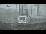 Einfahrt des RE mit 182 004-2 aus Cottbus in den HBF Leipzig 16.12.2009 9:03