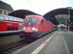 182 010 verlie am 14.04.11, mit einer RB nach Eisenach, Halle(Saale)Hbf.