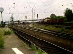 182 003-4 fhrt mit ihrem KLV-Gterzug aus Mainz-Bischofsheim in Richtung Norden.