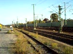 Einfahrt eines Gterzuges in Lehrte, mit einer 185 am 09.10.09.