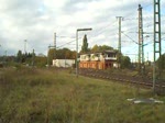 Durchfahrt Gterzug am 13.10.2009, mi einer 185 in Lehrte.