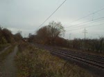 Eine E-Lok der BR 185, mit Gterzug fhrt durch Ahlten am 14.11.09.