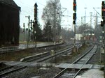 Durchfahrt Gterzug mit BR 185 im Lehrte am 12.12.2009